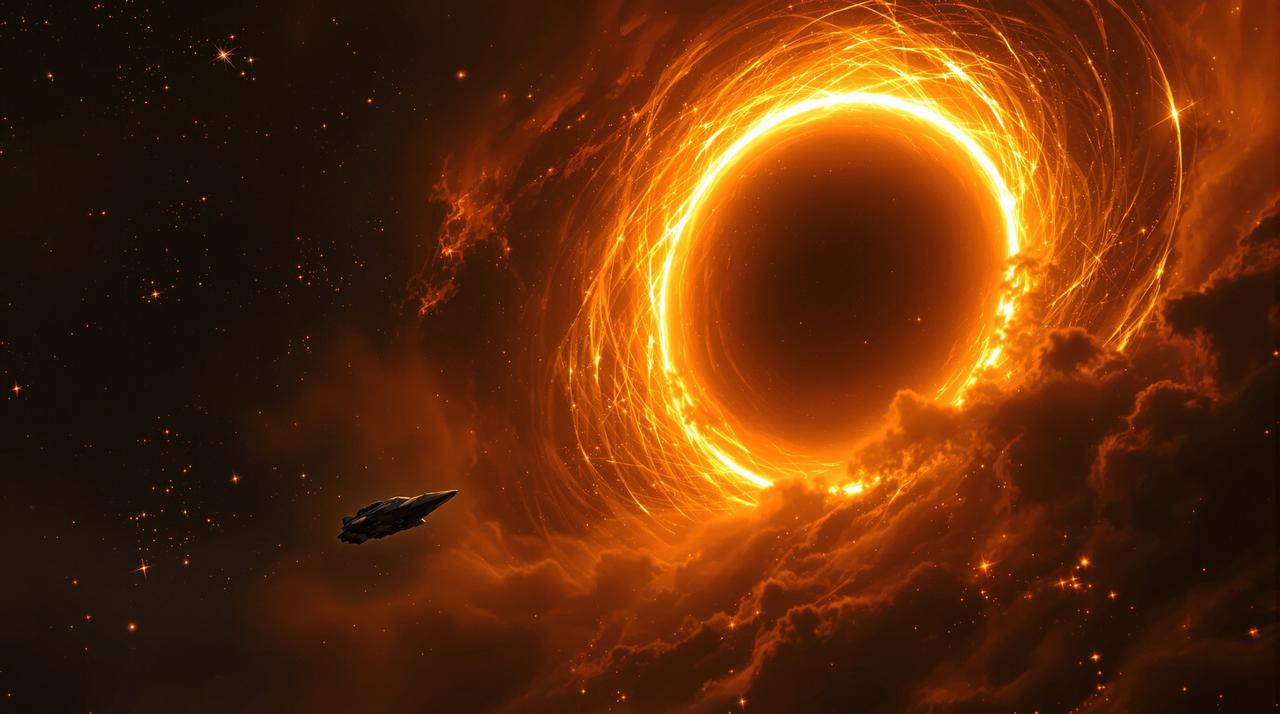 视界边缘冒险科幻电影海报，金环事件视界